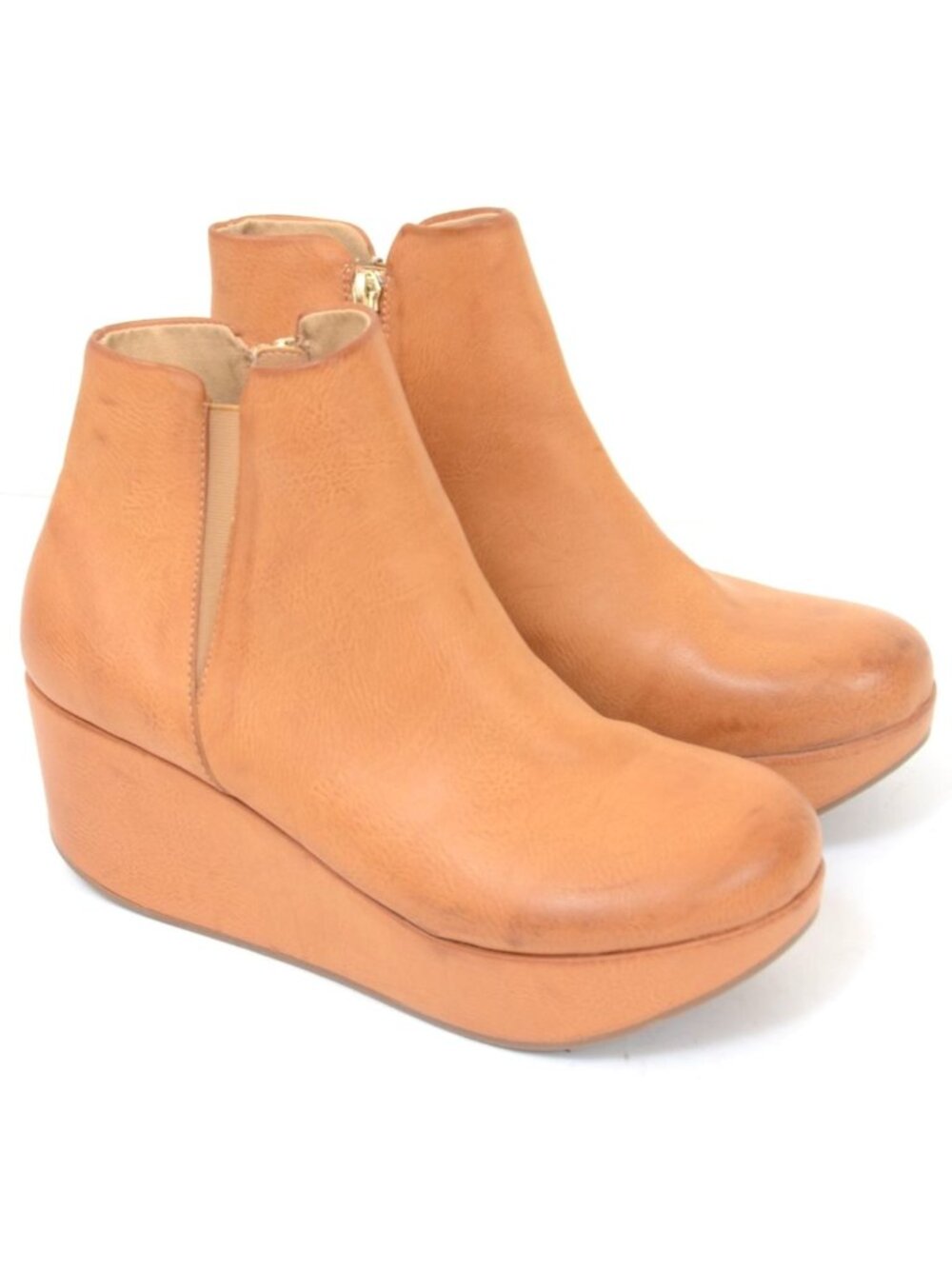Yellow Box Baylee Women's 9 Ankle Boot Wedge Platform Vegan Leather Booties